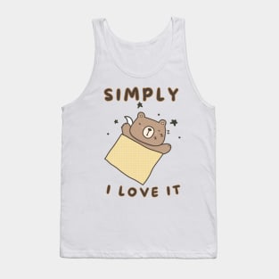 Simply I love it Cute sleeping animal (lazy edition ) Tank Top